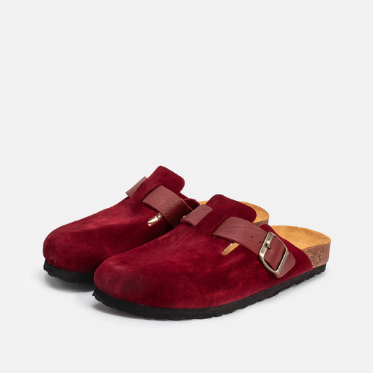 Sabot en Daim Grenat