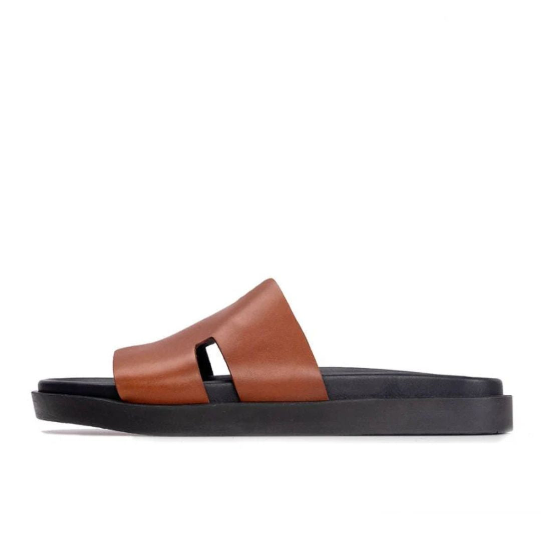 Azurino Sandales Cuir Marron