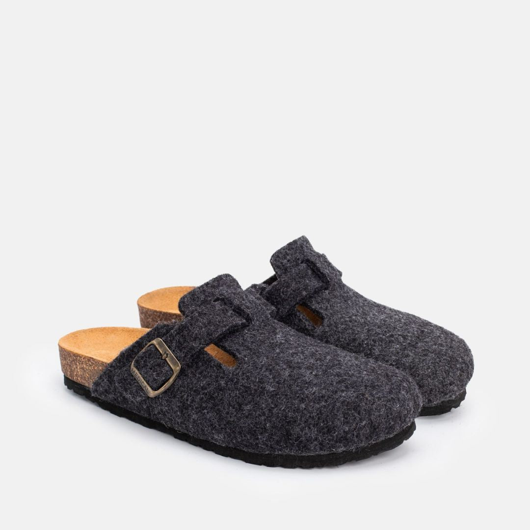 Sabot Pantoufle Gris Noir