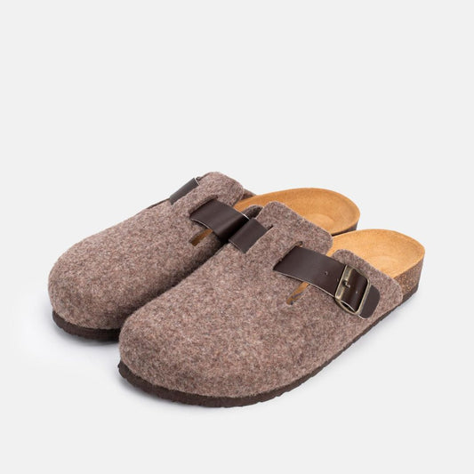 Sabot Pantoufle Marron – Bride Cuir