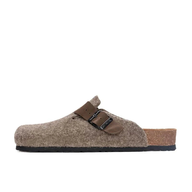 Sabot Pantoufle Homme Azurino Marron – Bride Cuir